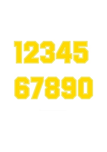 A1111 Sarı-yükseklik 20 Cm-numara 8-a1111 Rakamlar 0 1 2 3 4 5 6 7 8 9 Yarış Numarası Kask Yarış Vinil ları  Aks