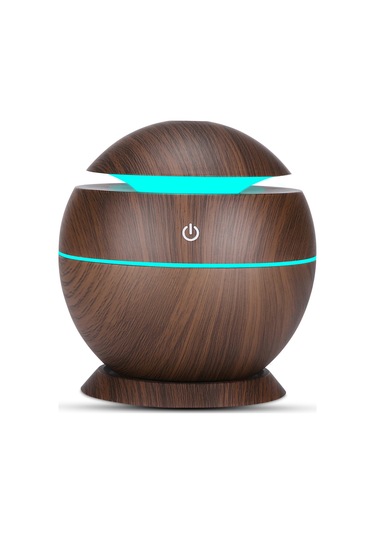 Tenfowee Renkli Led Işıklı Ahşap Desenli Usb Nemlendirici, Ofis Ve Ev İçin Aromatik Hava Temizleyici