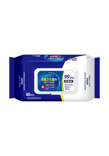 Moveevo Benzalkonyum Klorür Bazlı Hijyen Mendilleri - Önceden Islatılmış Alkolsüz, Dokumasız Havlu, 80'li Paket