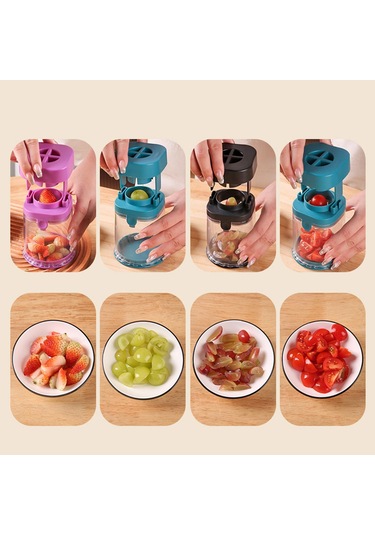 Homyl Meyve Dilimleme Seti Mutfak Aracı Kesici Domates Ananas Kırmızı