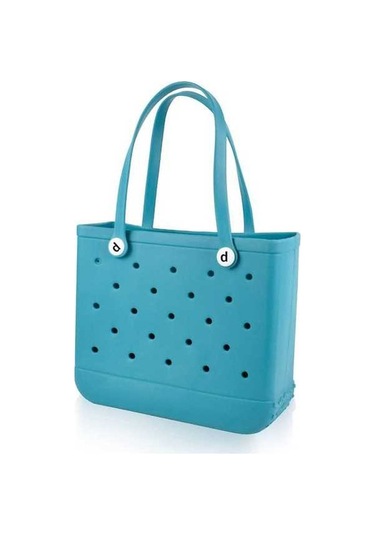 Dancemonkey Su Geçirmez Yıkanabilir Mavi Eva Plaj Çantası - Spor, Seyahat, Alışveriş İçin MAvi