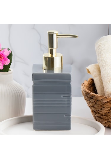 Porsima 3206 Seramik Sıvı Sabunluk Lavabo Sabunluğu 275 Cc Antras