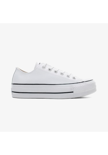Converse Chuck Taylor Lift Unisex Platform Beyaz Sneaker Düz 561680c Beyaz