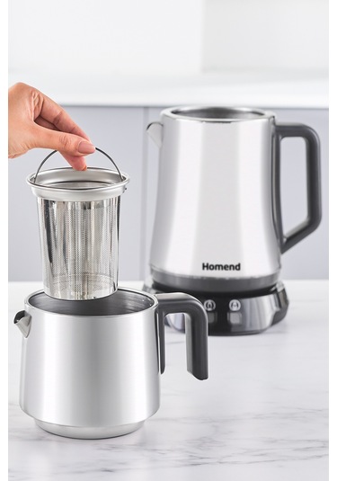 Homend Royaltea Elegant 1776H Parlak Inox Çay Makinesi