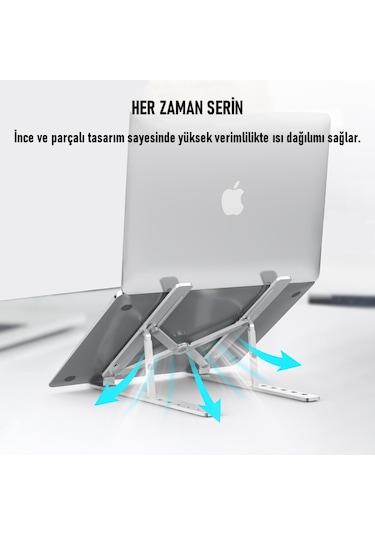 SooPii DM08 10''-15.6'' 6 Seviyeli Alüminyum Notebook Standı