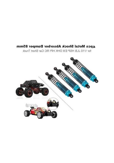 Novahub 4 Adet Yüksek Performanslı Amortisör - 1/10 Jlb Hsp Em Dhk Kısa Kamyon İçin Mavi 85mm Rc Araç