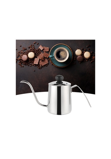 Manuel Demleme İçin Uzun Ağızlı Su Isıtıcısı, Ergonomik Saplı Paslanmaz Çelik Kahve Potu, Rahat Saplı Pour Over Kahve Potu Ve Diğer