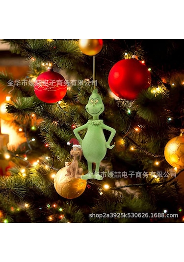 Ranyeek 2023 Yeni Yeşil Canavar Noel Açıcı, Kartoon Noel Ağacı Süsü, Ev Ve Araba Dekorasyonu, Pratik Ve Dayanıklı Malzeme