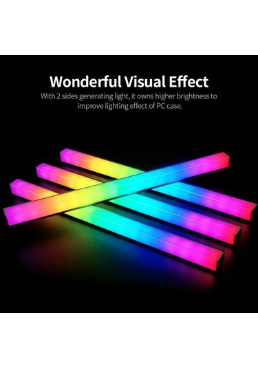 Novahub Coolmoon Rgb Led Şerit 5v 3pin Argb Senkron Pc Işık Bariyeri, Çok Renkli Çok Renkli