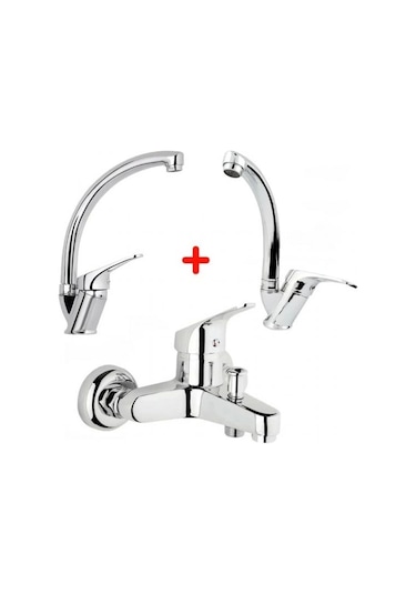 Mix Banyo Bataryası Lavabo - Evye 3 Lü Avantajlı Set Çok Renkli