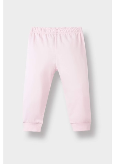 Defacto Kız Bebek Tavşan Baskılı Uzun Kollu Penye 2li Pijama Takımı F2910a525aupn633 Pembe