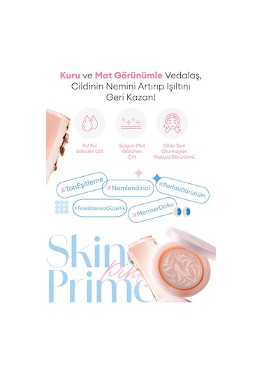 Ton Eşitleyici Aydınlatıcı & Nemlendirici Makyaj Bazı Cushion A'pıeu Waterlock Skin Care Primer Pink