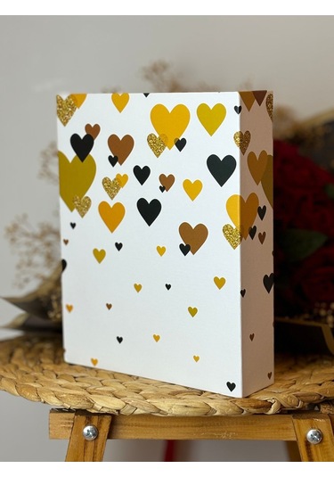 Rabsev Fotoğraf Albümü 10x15cm 200 Fotoğraf Kapasiteli Renkli Love You Desenli Anı Albümü