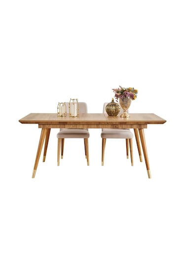 Pablo Yemek Odası Takımı Yemek Masası + 4 Adet Sandalye Kahverengi