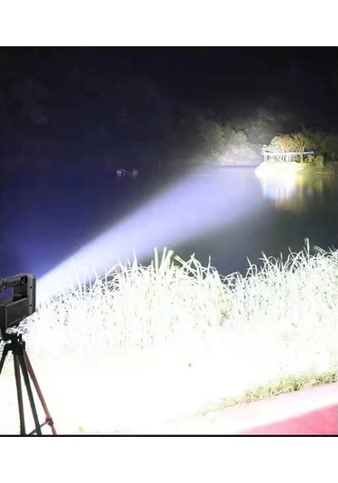 Rongcai Süper Parlak Projektör Su Geçirmez El Feneri 6-8 Led Solar Usb Şarj Edilebilir El Feneri Dış Mekan Cob Siyah