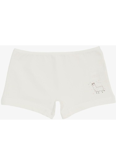 Breeze Kız Çocuk Boxer Kuzucuk Baskılı 5-11 Yaş, Ekru-ekru Ekru