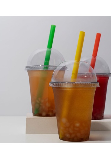 92/500 Cc Pet Bardak Kapak - 100 Adet Pipet Hediye Diğer