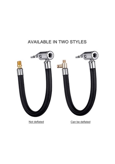 Mufunye Motosiklet Lastiği Akülü Hava Pompa Uzatma Hortumu 20cm Dayanıklı Kauçuk Metal - Hava Sızıntısı Yok