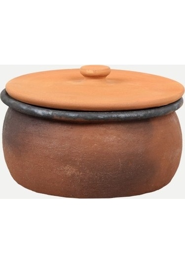 Toprak Güveç Tencere Fırınlanmış Çap 26.5 Yükseklik 13 CM Toprak