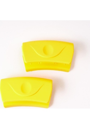 Novahub Sarı 1 Çift Silikon Pot Kulak Klipsi Yaratıcı Klip Dökme Demir Tencere Sapı Mikrodalga Fırın Yalıtım El Klipsi Pot Kulak Seti Sarı