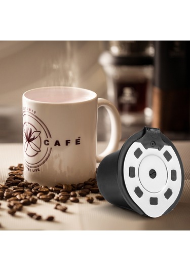 Mufunye Yeniden Kullanılabilir Çelik Kahve Kapsülü, Nespresso Makineleri İçin, Siyah, Kauçuklu, 27x37mm, Tek Adet Diğer
