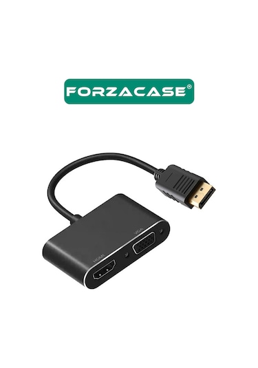 3in1 Dp To Hdmı + Vga Adaptör 4k 30hz Görüntü Adaptörü - Fc503