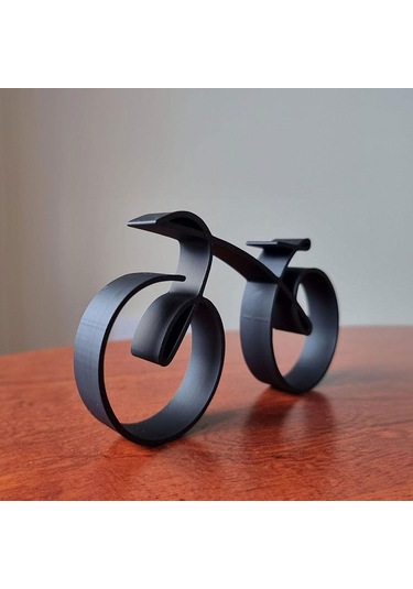 Homyl Bisiklet Heykel Dekorasyon Demir Mini Masaüstü Severler 20cmx13cm