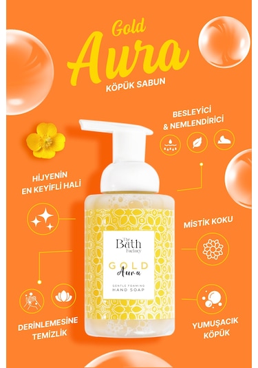 Nemlendirici Arındırıcı Gold Aura Köpük Sabun 300 Ml
