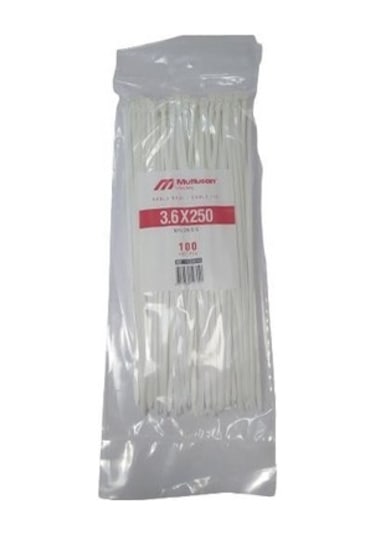 Mutlusan 3.6x250 Beyaz Kablo Bağı 100 Lü