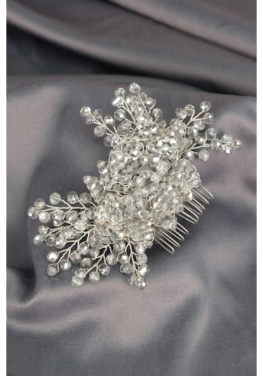 FdayAksesuar Gelinlere Özel Rigel Boncuklu Taraklı Toka Gelin Aksesuarı FRDY31562