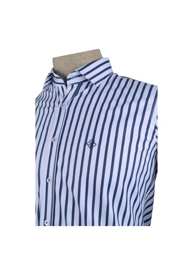 Cengiz İnler Kalın King Çizgili Slim Fit Erkek Gömlek 001