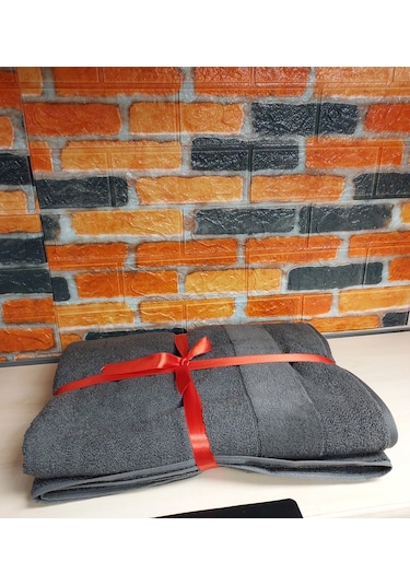 Özdilek Svv Border Yeni Seri Banyo Havlusu 76x147 - Smoke Gray K.gri