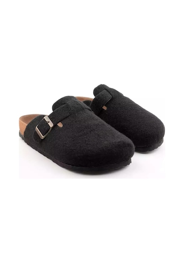Slazenger Leo In Erkek Siyah Keçe Ev Terlik Siyah