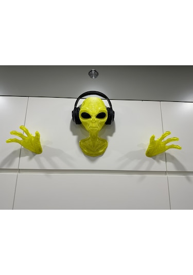 Alien Uzaylı Duvar Dekorasyonu Veya Kulaklık Standı Parlak Y.