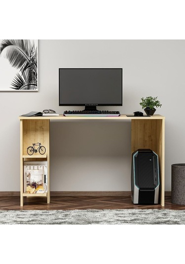 Alya Çalışma Masası Safir Meşe - Bej Bej