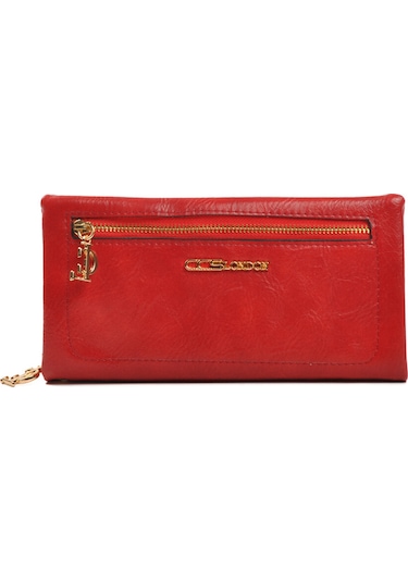 Kırmızı Kadın Cüzdan Ccs London 17031 Cüzdan Kırmızı