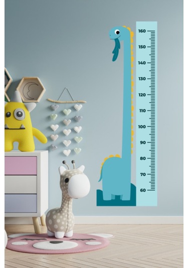 Çocuk Odası  Dinazor Temalı Boy Ölçme Duvar Sticker
