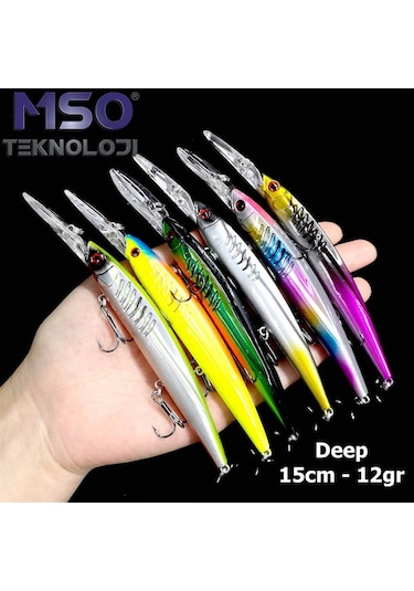 MSO Olta Balıkçılık Minnow 15cm 12gr Deep Rapala Yapay Yem
