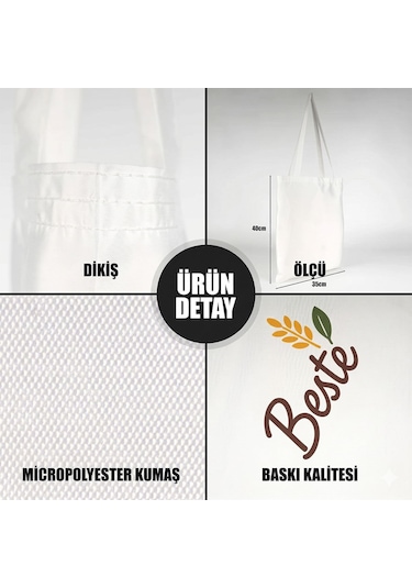 Logonuza Özel 20 Adet Micro Polyester Çanta 35x40 Cm Beyaz Promosyon Logolu Çanta
