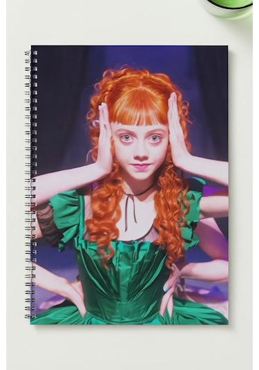 Wednesday-01 A5 Metal Spiralli Çizgisiz Sert Kapak Wednesday Defter