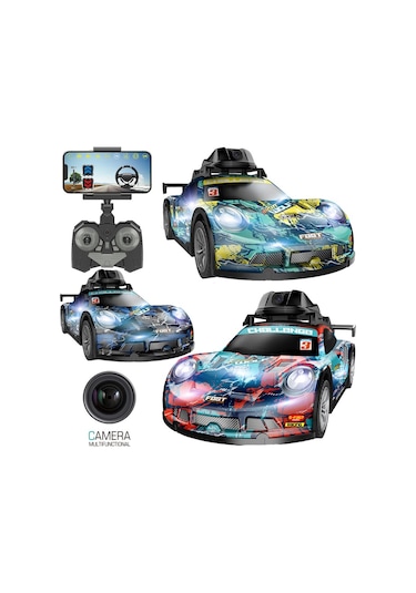 Usb Şarjlı Kameralı Oyuncak Spor Araba Turuncu - Mavi
