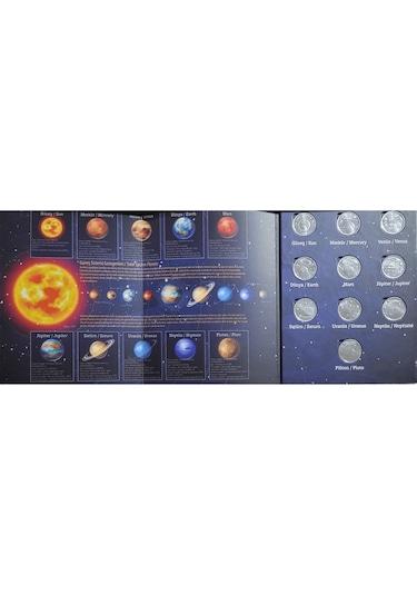 Güneş Sistemi Gezegenler Hatıra Para Seti "albümlü"