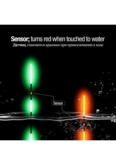 Novahub Onlyou 2 Adet Nano Akıllı Balıkçılık Şamandıra Bite Alarm Balık Yemi Su Gölgesiz Led Işık Otomatik Renk Değişim Şamandıra