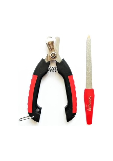 Doglife Küçük Irk Köpek Tırnak Makası Törpülü Kırmızı - Siyah 12 CM