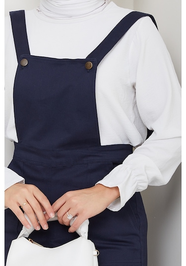 Gülru Cepli Gabardin Tulum 1587 - Lacivert Lacivert