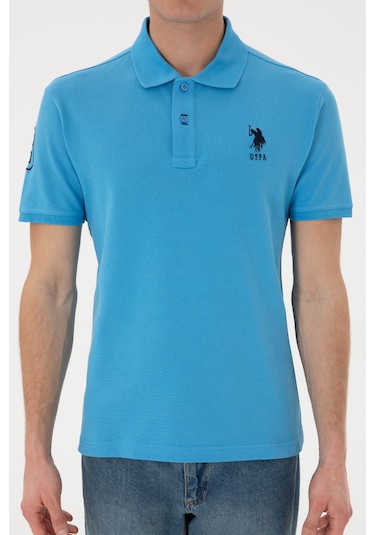 U.S. Polo Assn. Erkek Slim Fit Polo Yaka Turkuaz Basic Tişört 50305929-VR093 U.S. Polo Assn. Erkek Slim Fit Polo Yaka Turkuaz Basic Tişört 50305929-VR093