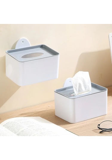 Beyaz Asılabilir-çok Fonksiyonlu Kağıt Mendil Asılabilir Tuvalet Kağıdı Kutusu Peçete Tutucu Kılıf Basit Şık Ev Yurdu Kağıt Mendil Dispenseri