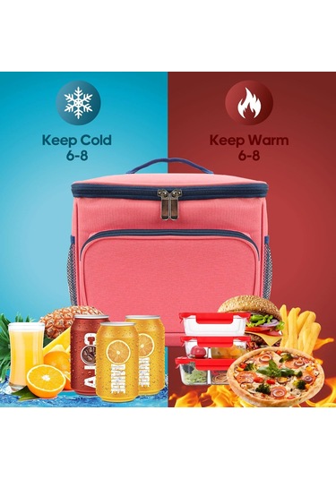 Kadınlar İçin Öğle Yemeği Çantaları, Omuz Askılı Yalıtımlı Öğle Yemeği Kutusu Soğutucu Çanta, Erkekler, Yetişkinler Ve Kızlar İçin Taşınabilir Termal Soğutucu Çanta Çok Renkli