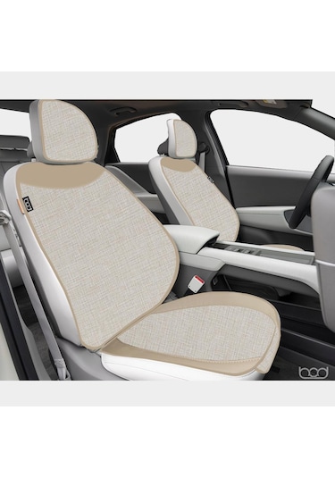 Bod Keten Terletmez Oto Koltuk Minderi Seti Koltuk Koruma Kılıfı Yalı Serisi Ön Arka Set Bej