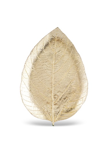 Karaca Leaf Dekoratif Tabak Gold 21x15x2,5 Cm